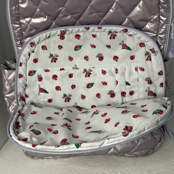 Vera Bradley Quilted Lavendar Pearl Full Size Backpack NWOT - Picture 5 of 7